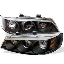 Load image into Gallery viewer, Spyder Honda Accord 94-97 1PC Projector Headlights LED Halo Amber Reflctr Blk PRO-YD-HA94-AM-BK
