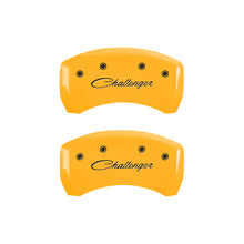 Load image into Gallery viewer, MGP 4 Caliper Covers Engraved Front &amp; Rear With stripes/Dodge Black finish silver ch
