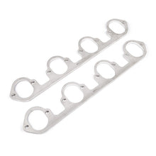 Load image into Gallery viewer, Stainless Works Big Block Ford Flat Tall Oval Port Header 304SS Exhaust Flanges 2-1/4in Primaries
