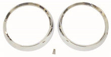 Load image into Gallery viewer, Omix Headlight Bezel Set Chrome 72-86 Jeep CJ Models
