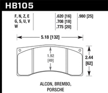 Load image into Gallery viewer, Hawk Performance Porsche Alcon/Brembo ER-1 Motorsport Brake Pads
