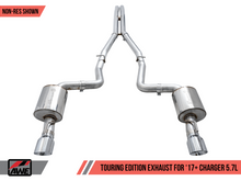 Load image into Gallery viewer, AWE Tuning 2017+ Dodge Charger 5.7L Touring Edition Exhaust - Non-Resonated - Chrome Silver Tips
