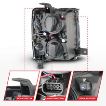 Load image into Gallery viewer, ANZO 14-15 Chevrolet Silverado 1500 Projector Headlights w/ Halo Black Housing w/ Chrome Trim
