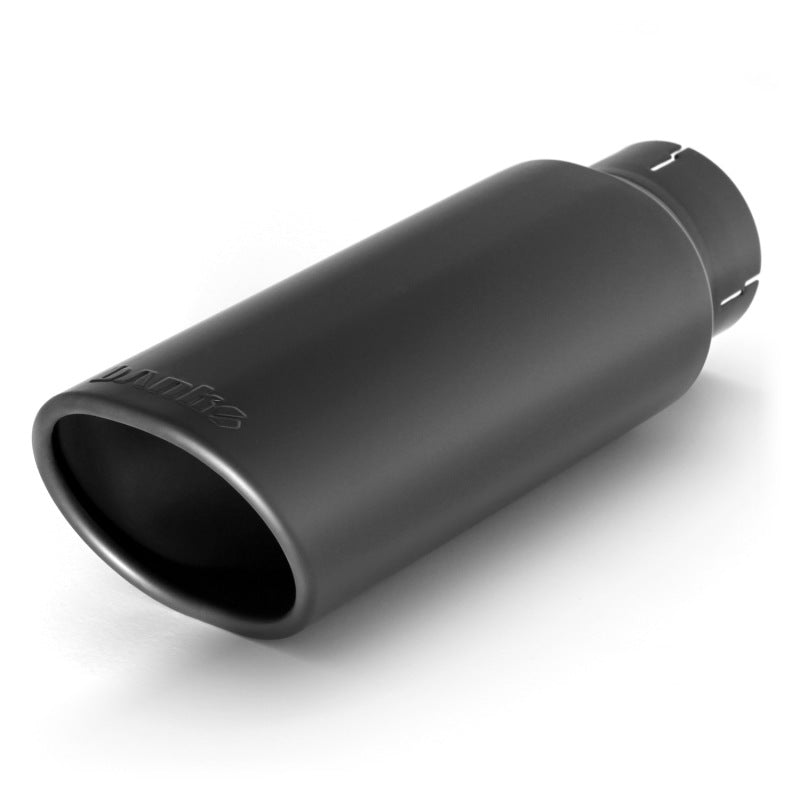 Banks Power Tailpipe Tip Kit - SS Obround Angle Cut - Black - 3in Tube - 3.75in X 4.5in X 11.5in