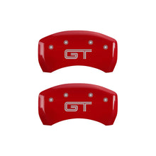 Load image into Gallery viewer, MGP 4 Caliper Covers Engraved Front Mustang Engraved Rear GT Yellow finish black ch
