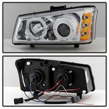 Load image into Gallery viewer, Spyder Chevy Silverado 1500 03-06 Projector Headlights LED Halo LED Ambr Reflctr Ch PRO-YD-CS03-AM-C
