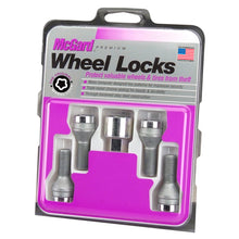 Load image into Gallery viewer, McGard Wheel Lock Bolt Set - 4pk. (Cone Seat) M12X1.25 / 19mm Hex / 25.6mm Shank Length - Chrome
