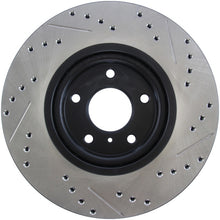 Load image into Gallery viewer, StopTech 06-07 350Z / 05-07 G35 exp Sport/ 06-07 G35X SportStop Slotted &amp; Drilled Front Right Rotor
