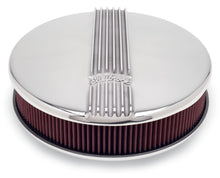 Load image into Gallery viewer, Edelbrock Air Cleaner Classic Series Round Aluminum Top Cloth Element 14In Dia X 3 9In Polished
