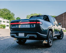 Load image into Gallery viewer, Rally Armor 2022 Rivian R1T Black UR Mud Flap w/ Tangerine Scream Logo
