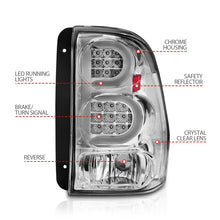 Load image into Gallery viewer, ANZO 2002-2009 Chevrolet Trailblazer LED Tail Lights w/ Light Bar Chrome Housing Clear Lens
