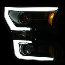 Load image into Gallery viewer, ANZO 2015-2016 Ford F-150 Projector Headlights w/ Plank Style Design Black w/ Amber
