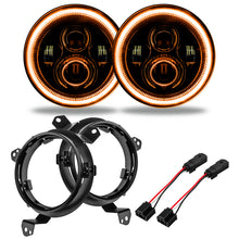 Load image into Gallery viewer, Oracle Jeep Wrangler JL/Gladiator JT 7in. High Powered LED Headlights (Pair) - Amber
