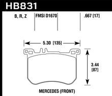 Load image into Gallery viewer, Hawk 13-17 Mercedes-Benz SL550 Performance Ceramic Street Front Brake Pads
