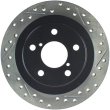 Load image into Gallery viewer, StopTech 05-06 Saab 9-2X AWD / 02-05 Impreza WRX / 02 WRX STi Slotted &amp; Drilled Left Rear Rotor
