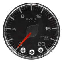 Load image into Gallery viewer, Autometer Spek-Pro Gauge Pyro. (Egt) 2 1/16in 2000f Stepper Motor W/Peak &amp; Warn Blk/Chrm
