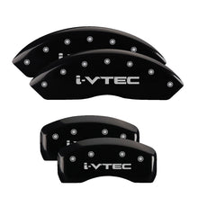 Load image into Gallery viewer, MGP 4 Caliper Covers Engraved Front &amp; Rear i-Vtec Black finish silver ch
