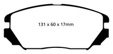 Load image into Gallery viewer, EBC 08-09 Hyundai Azera 3.3 Greenstuff Front Brake Pads
