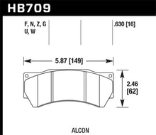 Load image into Gallery viewer, Hawk Performance Alcon Mono 6, Model 4497 DTC-60 Race Brake Pads
