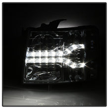Load image into Gallery viewer, Spyder Chevy Silverado 1500 07-13 V2 Projector Headlights - LED DRL - Chrome PRO-YD-CS07V2-DRL-C
