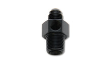 Load image into Gallery viewer, Vibrant -8AN Male to 3/8in NPT Male Union Adapter Fitting w/ 1/8in NPT Port
