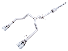 Load image into Gallery viewer, AWE Tuning 4th Gen GM 1500 5.3L 0FG Catback Split Rear Exit (w/ Bumper Cutouts) - Quad Chrome Tips
