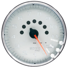 Load image into Gallery viewer, Autometer Spek-Pro Gauge Tachometer 5in 11K Rpm W/Shift Light &amp; Peak Mem Silver/Chrome

