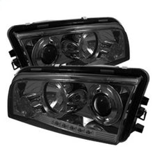 Load image into Gallery viewer, Spyder Dodge Charger 06-10 Projector Headlights Halogen Only - LED Halo LED Smke PRO-YD-DCH05-LED-SM
