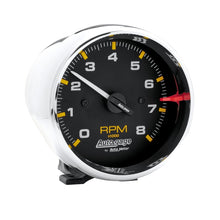Load image into Gallery viewer, Autometer Autogage 3-3/4in. 0-8K RPM Black Dial/Chrome Case Pedestal Tachometer
