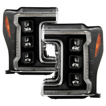 Load image into Gallery viewer, Spyder Ford F-250/F-350/F450 17-18 Full LED Headlights Chrome PRO-YD-FS17HALAP-SEQ-BK
