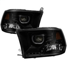 Load image into Gallery viewer, xTune Dodge Ram 2009-2014 Halo LED Projector Headlights - Black Smoke PRO-JH-DR09-CFB-BSM
