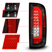 Load image into Gallery viewer, ANZO 15-21 GMC Canyon Full LED Taillights w/ Red Lightbar Black Housing/Clear Lens

