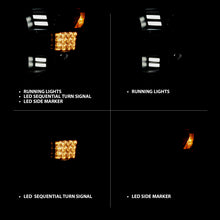 Load image into Gallery viewer, ANZO 15-17 Ford F-150 Proj Headlights w/ Plank Style Design Chrome w/ Amber Sequential Turn Signal
