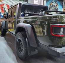 Load image into Gallery viewer, Rally Armor 19-23 Jeep JT Gladiator Mojave/Rubicon Black Mud Flap w/ Army Green Logo
