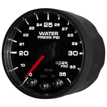 Load image into Gallery viewer, Autometer Spek-Pro - Nascar 2-1/16in Water Press 0- 35 psi Bfb Sp
