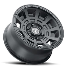 Load image into Gallery viewer, ICON Thrust 17x8.5 6x5.5 25mm Offset 5.75in BS 95.1mm Bore Satin Black Wheel
