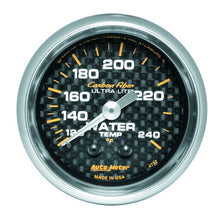 Load image into Gallery viewer, Autometer Carbon Fiber 52mm 120-240 Deg F Mechanical Water Temp Gauge
