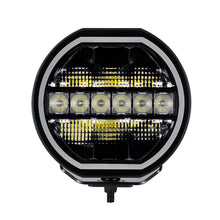 Load image into Gallery viewer, Go Rhino Xplor Blackout Series Maxline LED Hi/Low Beam w/Multi DRL (Surface Mount) 9in. - Blk
