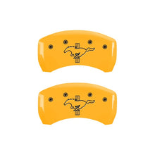 Load image into Gallery viewer, MGP Rear set 2 Caliper Covers Engraved Rear 2015/Bar &amp; Pony Yellow finish black ch
