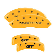 Load image into Gallery viewer, MGP 4 Caliper Covers Eng Fr No Bolts/TBird Rr No Bolts/TBird Yel Finish Blk Char 05 Ford Thunderbird
