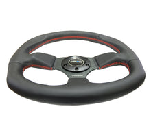 Load image into Gallery viewer, NRG Reinforced Steering Wheel (320mm Horizontal / 330mm Vertical) Leather w/Red Stitching
