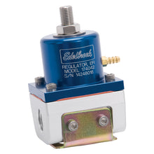 Load image into Gallery viewer, Edelbrock Fuel Pressure Regulator EFI 180 GPH 35-90 PSI -6 In/Out -6 Return Blue/Clear
