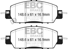 Load image into Gallery viewer, EBC 2016+ Honda Accord LX Sedan 2.4L Yellowstuff Front Brake Pads
