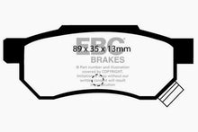 Load image into Gallery viewer, EBC 92-94 Acura Integra 1.7 Vtec Greenstuff Rear Brake Pads
