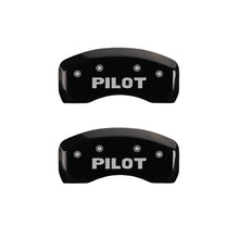 Load image into Gallery viewer, MGP 4 Caliper Covers Engraved Front Honda Engraved Rear Pilot/2015 Black finish silver ch
