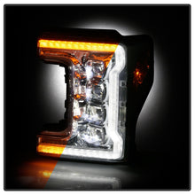 Load image into Gallery viewer, Spyder Ford F-250/F-350/F450 17-18 Full LED Headlights Black PRO-YD-FS17HALAP-SEQ-C
