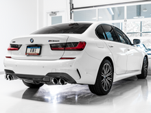 Load image into Gallery viewer, AWE Tuning 2019+ BMW M340i (G20) Non-Resonated Touring Edition Exhaust - Quad Chrome Silver Tips
