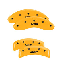 Load image into Gallery viewer, MGP 4 Caliper Covers Engraved Front &amp; Rear MGP Yellow finish black ch
