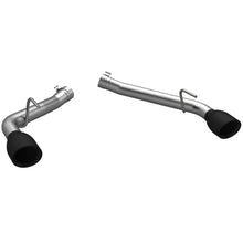 Load image into Gallery viewer, QTP 10-13 Chevrolet Camaro SS 6.2L 304SS Eliminator Muffler Delete Axle Back Exhaust w/4.5in Blk Tip
