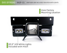 Load image into Gallery viewer, DV8 Offroad 07-21 Jeep Wrangler (JK/JL) Bolt-On Hitch w/ Lights
